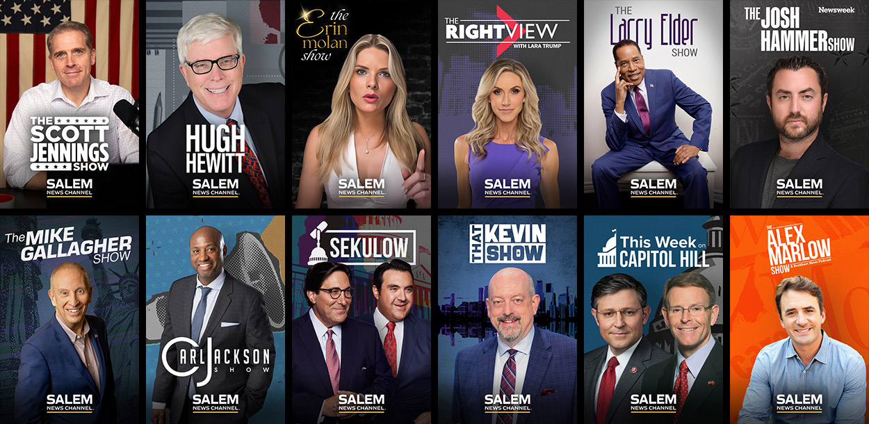 collage of talk host posters